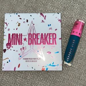 Jeffrey star mini breaker eyeshadow palette and velour liquid lipstick